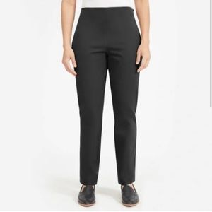 Everlane The Side Zip Stretch Ponte Cotton Crop Pants Forest Green